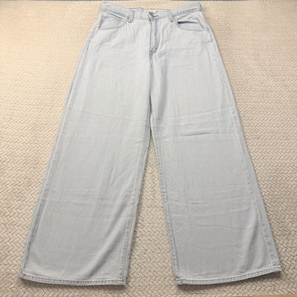 Levi Cinch Baggy 32x30.5 High Rise Straight Wide Leg Light Wash Loose Hip Thigh